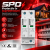 10 Descarcator supratensiune AC 1P+N, SPD tip 2, monofazat, 20KA - 40 KA, raspuns ≤25ns, Uc 275V
