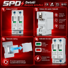 11 Descarcator supratensiune AC 1P+N, SPD tip 2, monofazat, 20KA - 40 KA, raspuns ≤25ns, Uc 275V