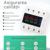 Releu de protectie trifazat 3P+N NOENNO, afisaj digital color, supratensiune/ subtensiune/ supracurent, – imagine 3 Releu de protectie trifazat 3P+N NOENNO, afisaj digital color, supratensiune/ subtensiune/ supracurent, 63A