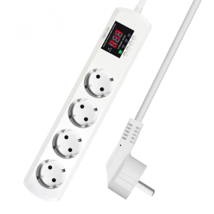 Prelungitor cu protectie tensiune si curent reglabil NOENNO, 16A, 3200W, afisaj digital, Prelungitor cu protectie tensiune si curent reglabil NOENNO, 16A, 3200W, afisaj digital, protectie completa