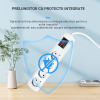 Prelungitor cu protectie tensiune si curent reglabil NOENNO, 16A, 3200W, afisaj digital, protectie completa