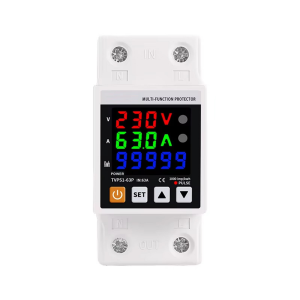 Releu protector inteligent tensiune si curent cu contor energie kWh NOENNO, reglabil 63A, afisaj digital