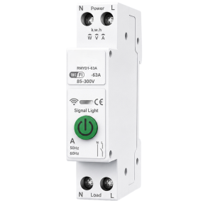 Releu smart, Wi-Fi, protectie supratensiune/subtensiune, contor energie, reglabil 1–63A NOENNO Releu smart, Wi-Fi, protectie supratensiune/subtensiune, contor energie, reglabil 1–63A NOENNO