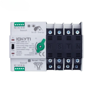 Comutator de transfer automat 63A de putere dubla trifazat neintrerupt pentru panouri fotovoltaice 4P 230V ATS