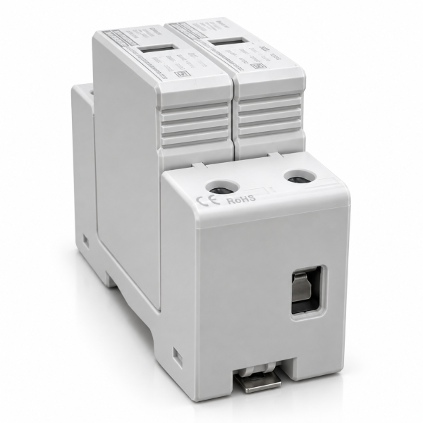 6 Descarcator supratensiune AC 1P+N, SPD tip 2, monofazat, 20KA - 40 KA, raspuns ≤25ns, Uc 275V