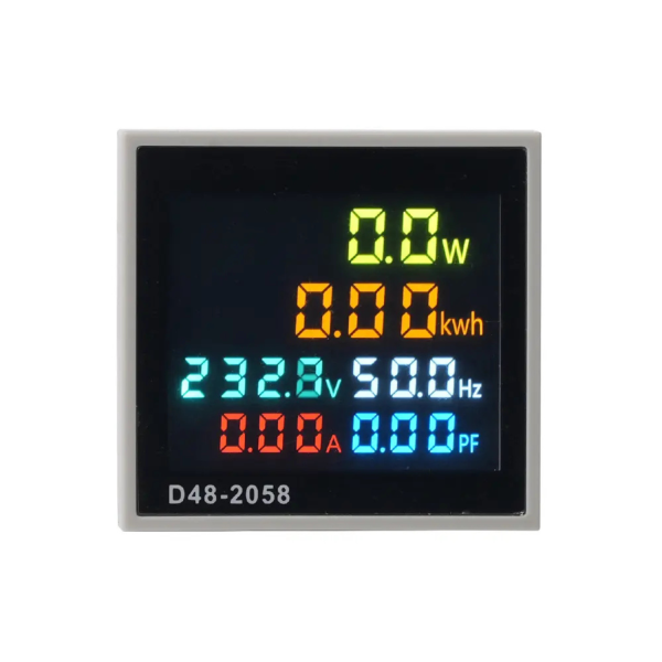 Panelmetru combinat si multifunctional, 6 in 1 AC 50-300V, 0-100 A color – imagine 2 Panelmetru combinat si multifunctional, 6 in 1 AC 50-300V, 0-100 A color cu transformator de curent