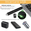 Jucarie interactiva pentru animale, laser pointer, lumina rosie, design portabil, USB, otel inoxidabil, negru