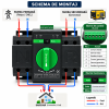 Comutator de transfer automat monofazic 2P retea sau sursa auxiliara ATS clasa PC 220V 63A negru