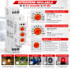 Adjustable DIN-Rail Time Relay Infographic Releu de timp multifunctional, 10 functii, 0.1s–10 zile, AC 230V, NOENNO