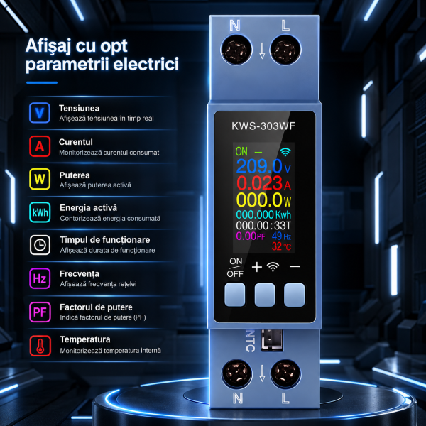 ChatGPT Image Sep 26, 2026, 04_50_08 PM Siguranta Smart 1P+N, WiFi cu control la distanta prin TUYA, ecran color TFT, masurare si monitorizare putere, protectie la supratensiune, sub tensiune si supracurent, senzor temperatura 63A