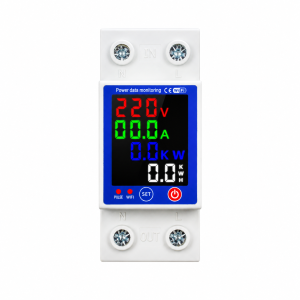 ChatGPT Image Sep 27, 2026, 09_19_18 AM Contor de energie Tuya Smart WiFi, afisaj color, protectie supra/subtensiune, protectie scurgeri tensiune reglabil 1-63A monitor energie