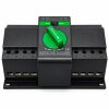 Comutator automat negru-verde pe fundal alb Comutator de transfer automat trifazic 4P retea sau sursa auxiliara ATS clasa PC 220V 63A negru