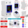 Releu monofazat si contor de energie cu afisaj color NOENNO, 230V/1-63A, reglabil, digital cu multiple protectii