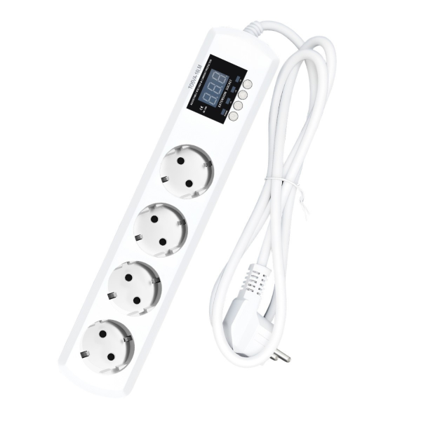 Prelungitor cu protectie tensiune si curent reglabil NOENNO, 16A, 3200W, afisaj digital, protectie completa