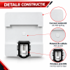 Detalii construcție carcasă ABS Contor de energie smart TUYA, bidirectional, trifazic 3P+N, pentru panouri fotovoltaice 100A