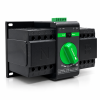 Întrerupător automat de transfer verde-negru Comutator de transfer automat trifazic 4P retea sau sursa auxiliara ATS clasa PC 220V 63A negru