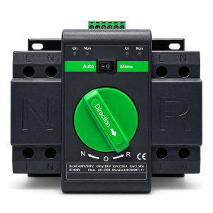 Comutator de transfer automat monofazic 2P retea sau sursa auxiliara ATS clasa PC 220V 63A negru