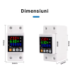 MULTI-FUNCTION PROTECTOR Releu protector inteligent tensiune si curent cu contor energie kWh NOENNO, reglabil 63A, afisaj digital