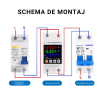 MULTI-FUNCTION PROTECTOR (3) Releu protector inteligent tensiune si curent cu contor energie kWh NOENNO, reglabil 63A, afisaj digital