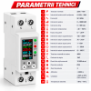 Parametrii tehnici ai releului inteligent Contor electric si releu de protectie WIFI 40A cu afisaj color, protectie tensiune si curent NOENNO