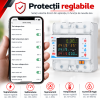 Protecții reglabile pentru energie inteligentă Contor de energie smart TUYA, bidirectional, trifazic 3P+N, pentru panouri fotovoltaice 100A
