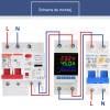 Releu digital de protectie tensiune monofazic 230v, reglabil si digital, ecran color, 63A