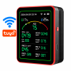 Monitor calitate aer 15-in-1 NOENNO WiFi, afisaj color, senzori CO2, TVOC, HCHO formaldehida, temperatura si umiditate, reincarcabil usb, Tuya