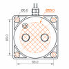 Technical Sensor Housing Dimension Drawing Senzor nivel apa inteligent Tuya cu ultrasunete, wifi, masurare lichid pana la 4 metri, automatizare pompe