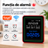 Monitor calitate aer 15-in-1 NOENNO WiFi, afisaj color, senzori CO2, TVOC, HCHO formaldehida, temperatura si umiditate, reincarcabil usb, Tuya