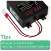 Egalizator baterii 24V, 2 x 12V, pentru panouri fotovoltaice cu afisaj LCD, – imagine 4 Egalizator baterii 24V, 2 x 12V, pentru panouri fotovoltaice cu afisaj LCD, protectie la polaritati, Negru