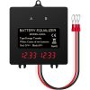 Egalizator baterii 24V, 2 x 12V, pentru panouri fotovoltaice cu afisaj LCD, Egalizator baterii 24V, 2 x 12V, pentru panouri fotovoltaice cu afisaj LCD, protectie la polaritati, Negru